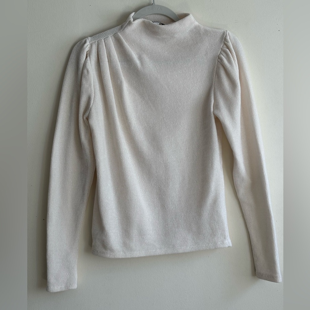 Express Cream Women's Mock Neck Long Sleeves Sweater Size XS/TP